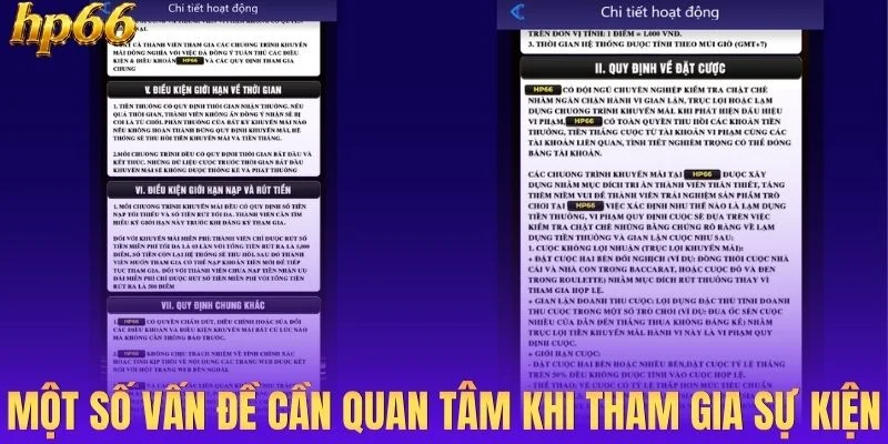 Một số vấn đề cần quan tâm khi tham gia sự kiện